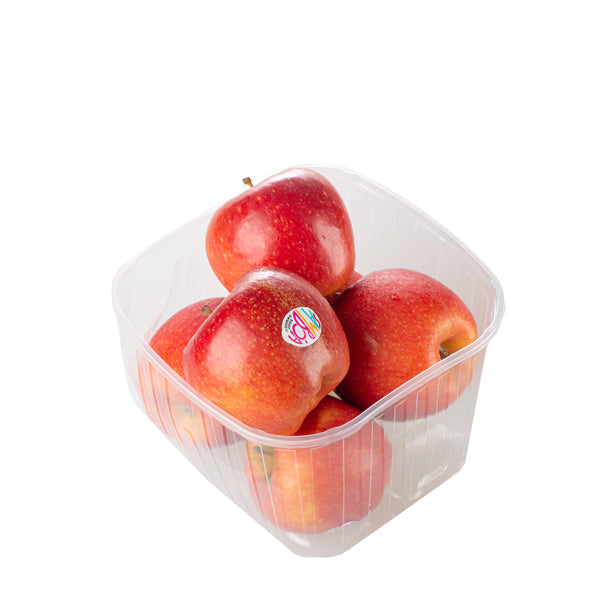 Fresh Sanboa apples from Sharbatly, 1 kg pack, displaying bright red skin and crisp texture in a natural fruit setting.