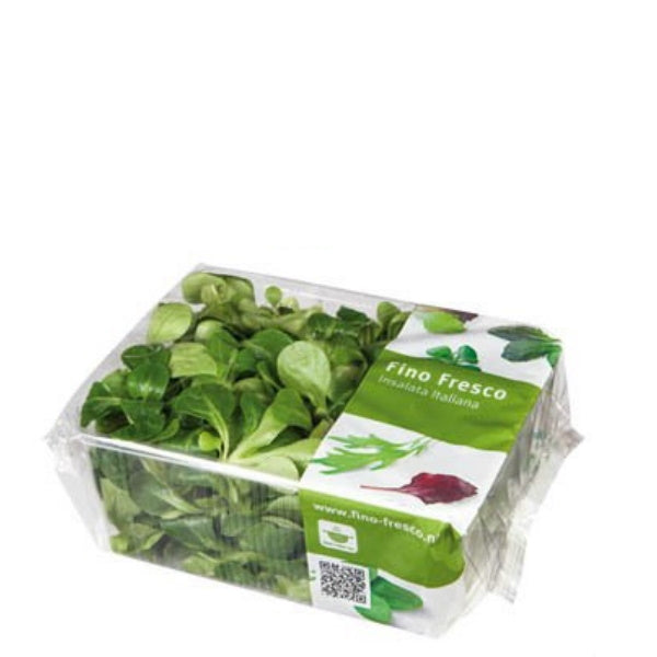 Fresh baby Valeriana corn lettuce from Holland in a 0.125 kg pack, showcasing vibrant green, crisp vegetable leaves.